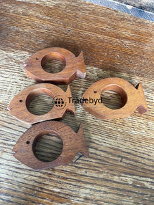 Anneaux de serviette de table en bois de designer, faits à la main, classiques, écologiques, durables, accessoires décoratifs pour table à manger Tradebyd - Product Image 6