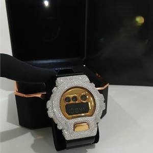 Montre entièrement sertie de diamants Moissanite VVS GM6900, boîtier, bracelet et lunette, certifiée GRA, passe le testeur de diamants - Product Image 4