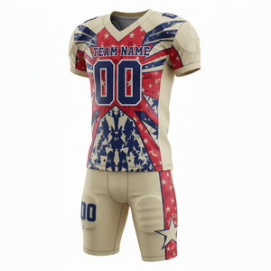 Комплект формы для американского футбола: джерси и шорты с логотипом спереди, 100% полиэстер, антибактериальный, быстросохнущий, для всех сезонов - Product Image 6