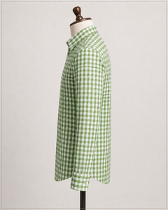 Chemise Habillée Homme Premium à Carreaux Verts Tendance en Coton Respirant à Manches Longues – Qualité Supérieure pour Tenue Décontractée ou Professionnelle - Product Image 4
