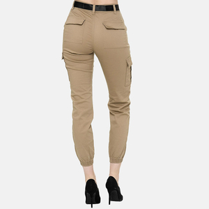 Pantalon cargo personnalisé pour femme, coupe décontractée, pantalon cargo décontracté, mode contemporaine, broderie en coton, impression à l'écran, OEM - Product Image 4
