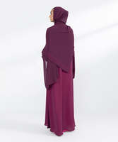 Abaya grande taille, couleur unie, décontractée, manches longues, couleur personnalisée, vêtements islamiques à manches longues, hijab, abaya pour femmes, imprimé OEM