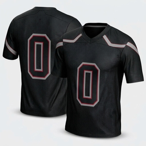 Maillot de football bleu à col en V, imprimé, respirant, à manches courtes, vêtements pour hommes adultes - Product Image 2