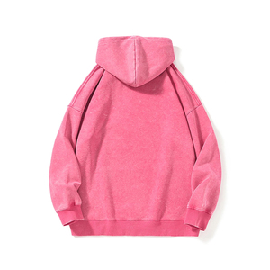 Sudadera con Capucha de Invierno para Hombre, Estilo Urbano Personalizado, Vintage, Bordada, Lisa, Oversize, Lavado Ácido, OEM, 100% Algodón - Product Image 4