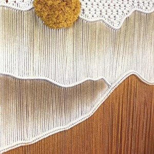 งานฝีมือตกแต่งผนังแบบมาคราเม่ลายพระอาทิตย์ตก เหมาะสำหรับใช้เป็นฉากหลังถ่ายภาพ สร้างบรรยากาศสวยงาม และใช้ในการสร้างสรรค์เนื้อหา - Product Image 4