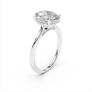 Anillo de Plata de Ley 925 de Estilo Clásico con Zirconia Redonda de 3 Quilates, Anillo de Compromiso y Matrimonio con Diamante Solitario para Mujer - Product Image 5