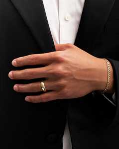 Plain Dome Wedding Bands 5 mm 14k Solid Gold Shiny Comfort Fit <b>Stacking</b> Minimalist Luxury Proposal <b>Rings</b> Women OEM Bulk Supplier - Product Image 4