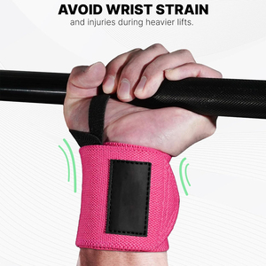 Attelle de soutien du poignet de qualité supérieure avec boucle pour le pouce très résistante, rose et noir, pour la musculation, l'entraînement en force, unisexe - Product Image 2