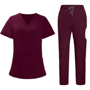 Women's Knitted Hospital Scrub Pants with Drawstring Waistband for Medical Uniforms Cheapest medical scrubs set - Product Image 3