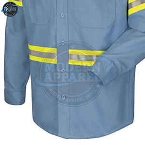 Vêtements de travail réfléchissants personnalisés, chemise de travail haute visibilité, vêtements de sécurité à manches longues pour hommes avec logo personnalisé - Product Image 5