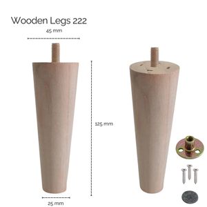 Wooden <b>Legs</b> for <b>Table</b>, Sofa, Furniture Round Shape Wooden <b>Legs</b>, Solid Wood <b>Legs</b> for Sofa - Product Image 2