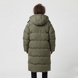 <b>Women's</b> Long Hooded Puffer Hooded Quilted <b>Padded</b> <b>Winter</b> Wear Windproof <b>Coat</b> Full Zip Warm Casual Streetwear Fashion Outerwear - Product Image 6