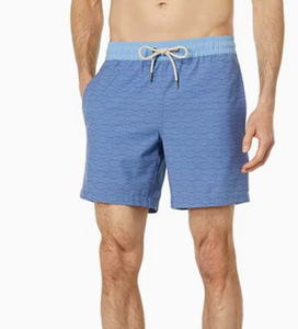<b>Mens</b> Blue Solid Board Shorts Quick Dry Drawstring Casual Swim <b>Trunks</b> Mid Waist Knitted Polyester Short Shorts - Product Image 1