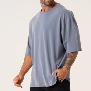 T-shirts pour hommes en coton lourd surdimensionné, streetwear, logo personnalisé, impression graphique de haute qualité, t-shirt surdimensionné pour hommes avec OEM ODM - Product Image 3