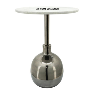 <b>Vintage</b> Style Iron Metal and Wood Top Unique Tower Shape Black Finished <b>Side</b> & End <b>Table</b> Luxury Furniture Accent - Product Image 6