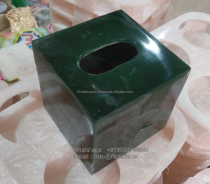 Toptan özel kare altın swirled dokular küp kutusu seyahat tuvalet kağıdı akrilik doku kutusu ev banyo için
