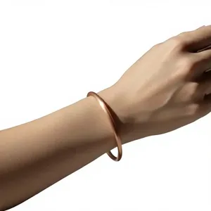 Premium Beaded Strand <b>Rope</b> Motif Open Cuff Copper Therapy <b>Bracelet</b> Fashionable Metal Jewelry Exquisite Design Multi Layered Cuf - Product Image 6