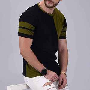 Custom Men's Casual T-shirts Bulk Wholesale 100% Cotton Premium 180g Knitted Breathable Eco-Friendly Plain Dyed Print <b>Light</b> - Product Image 5