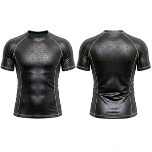 Maillot de compression personnalisé pour homme, respirant, pour la course, la gym, le fitness, l'entraînement MMA, BJJ et l'entraînement athlétique - Product Image 3