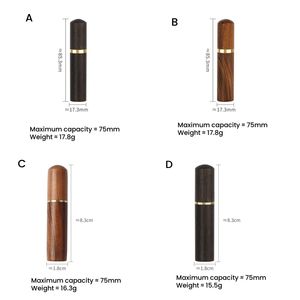 Tube de rangement pour aiguilles rond de 20 cm en bois d'acajou épais, pratique, simple et écologique, étui portable pour couture et broderie - Product Image 4