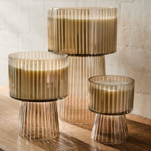 Luxury Designer Luster Glass Pedestal Hand Cut Bowl for Contemporary Home Decor and Display - Product Image 4