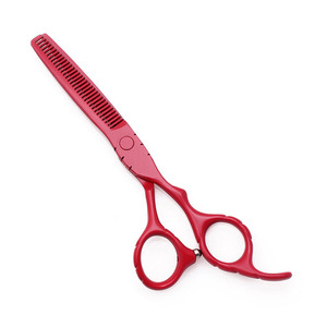 Ensemble de ciseaux professionnels en acier inoxydable pour coiffeur, ciseaux à effiler avec manche long, pour droitiers - Product Image 2