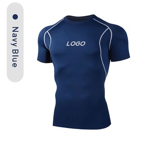 T-shirt de compression à manches longues pour homme, personnalisé, respirant, en Spandex et Polyester, col rond, pour le sport - Product Image 3