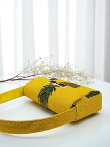 TIMELESS CRAFT Handmade Embroidery Beaded Pineapple Shoulder Purse Tropical <b>Yellow</b> Party <b>Sunglasses</b> Design Fashionable Tote Bag - Product Image 5