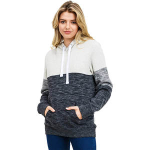 Sweat à capuche long en polaire tricoté personnalisé avec logo brodé, anti-boulochage, respirant, pour femme - Product Image 4