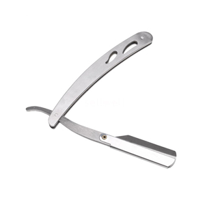 Rasoir de barbier Azicon en acier inoxydable de style turc, lame droite pliable, outil de rasage pour salon de coiffure, lame simple - Product Image 1