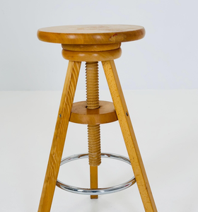 Silla de Bar de Estilo Occidental Moderno, Taburete de Madera con Asiento Acolchado de PU para Cocina, Hogar, Bar, Cafetería, Hotel, Comedor - Product Image 5