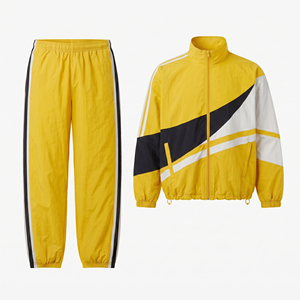 Ensemble de survêtement rétro pour homme à rayures diagonales, 2 pièces, veste zippée intégrale, pantalon de jogging à rayures latérales, vêtements de sport décontractés - Product Image 4