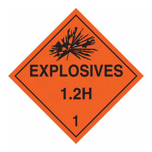 Señal de Seguridad Plegable Brady Explosives 12H-1 para Áreas de Manipulación, PVC y Acero - Product Image 3