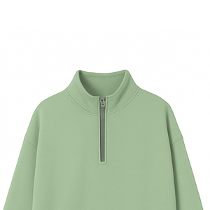 Ready To Ship Women's Loose Fit Quarter <b>Zip</b> Pullover Sweatshirt Comfy Fleece Streetwear Fashion <b>Zip</b> <b>Up</b> Sweatshirt for Women's - Product Image 3
