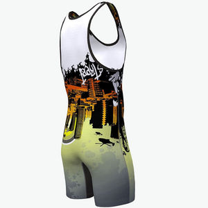 Combinaison de lutte pour hommes, fabriquée directement en usine, de haute qualité, avec logo personnalisé, vêtements de sport camouflage, combinaison de musculation pour jeunes - Product Image 5