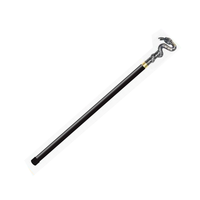 TOMBOLA SPORTS Canne de marche de luxe en laiton antique, tête de serpent, poignée argentée, durable, légère, capacité 750g, verrouillage par torsion