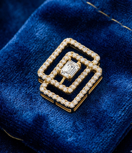 Pendentif de luxe en or massif 18 carats et 14 carats avec diamants certifiés, magnifique collier pendentif charmant et tendance - Product Image 1