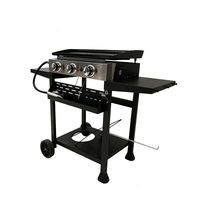 Barbecue à gaz en acier inoxydable avec table latérale pour le camping en plein air, les pique-niques et la maison - Bonnes ventes