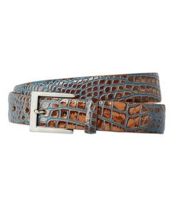 Ceinture en cuir gaufré croco haut de gamme avec une finition soignée de Divine International - Product Image 1