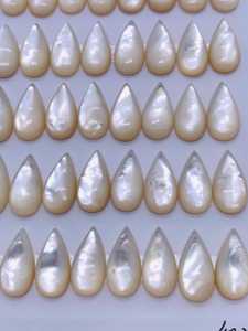 Cabujones de Nácar Blanco Vintage en Forma de Pera, 8x16 mm, Paquete de 4 Piezas, Calidad AAA, para Joyería - Product Image 4