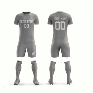Nouvelle Arrivée Maillot de Foot Col V Manches Courtes Haute Qualité Ensemble Tenue d'Entraînement Sportive pour Adultes avec Logo Avant - Product Image 2