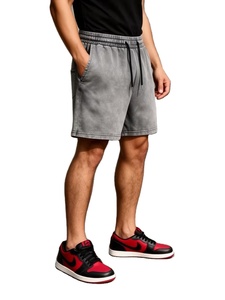Men's 100% Cotton Washed Vintage Street Shorts Adjustable Drawstring Waist Pockets Breathable Quick Dry Eco-Friendly Loose Fit - Product Image 2