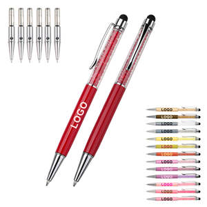 Bolígrafo de Metal y Cristal Novedoso con Punta Táctil, Diseño de Diamante Giratorio, Impresión de Logotipo Personalizado para Regalos de Papelería - Product Image 3