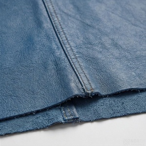 Women's Blue <b>Faux</b> <b>Leather</b> Pencil <b>Skirt</b> Button Front Knee Length - Product Image 6