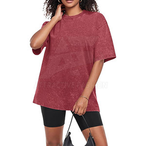 Camiseta de Mujer con Logotipo Personalizado a Precio Razonable, Camiseta de Mujer con Lavado Ácido, Tela Suave, Prenda Informal Duradera - Product Image 6