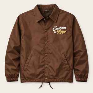 Chaqueta de Forro Polar Casual de Invierno para Hombre, Tallas Grandes, Personalizada, Tejida, Transpirable, con Cremallera y Decoración de Piel, Cortavientos al por Mayor - Product Image 1