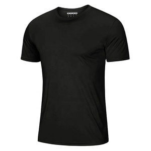 Vente en gros T-shirts manches courtes coupe ajustée pour hommes 100% coton sérigraphie avec logo personnalisé vêtements unis polyester/coton - Product Image 5