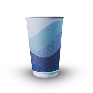 Taza de papel de pared doble estilo café diario de 8 ~ 20oz con forro de PE para bebidas - Product Image 4