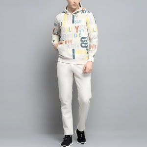 Conjunto de Sudadera con Capucha y Pantalones Deportivos de Forro Polar para Hombre, Ropa Deportiva Informal, Corte Holgado, Ropa de Invierno, Logotipo Personalizado, Venta al Por Mayor - Product Image 1