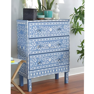 Commode moderne élégante de style vintage d'incrustation d'os pour le stockage de salon - Product Image 2